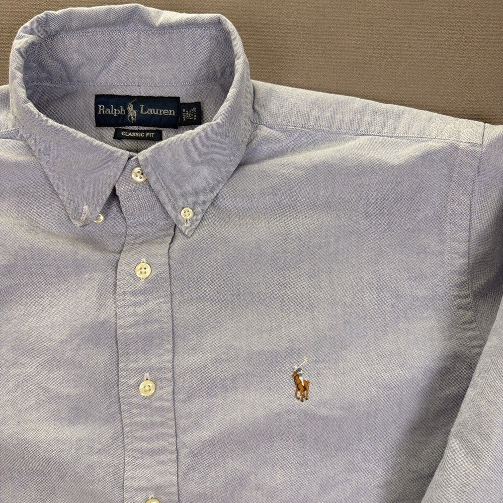 Polo Ralph Lauren Light Blue  Yarmouth cotton oxford button-down shirt XL - Picture 4 of 7